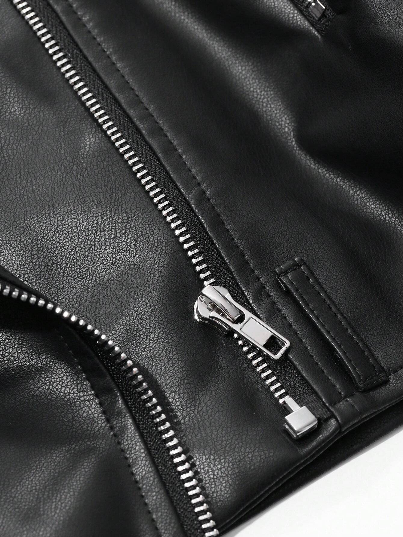 DAZY Women's Loose PU Leather Jacket