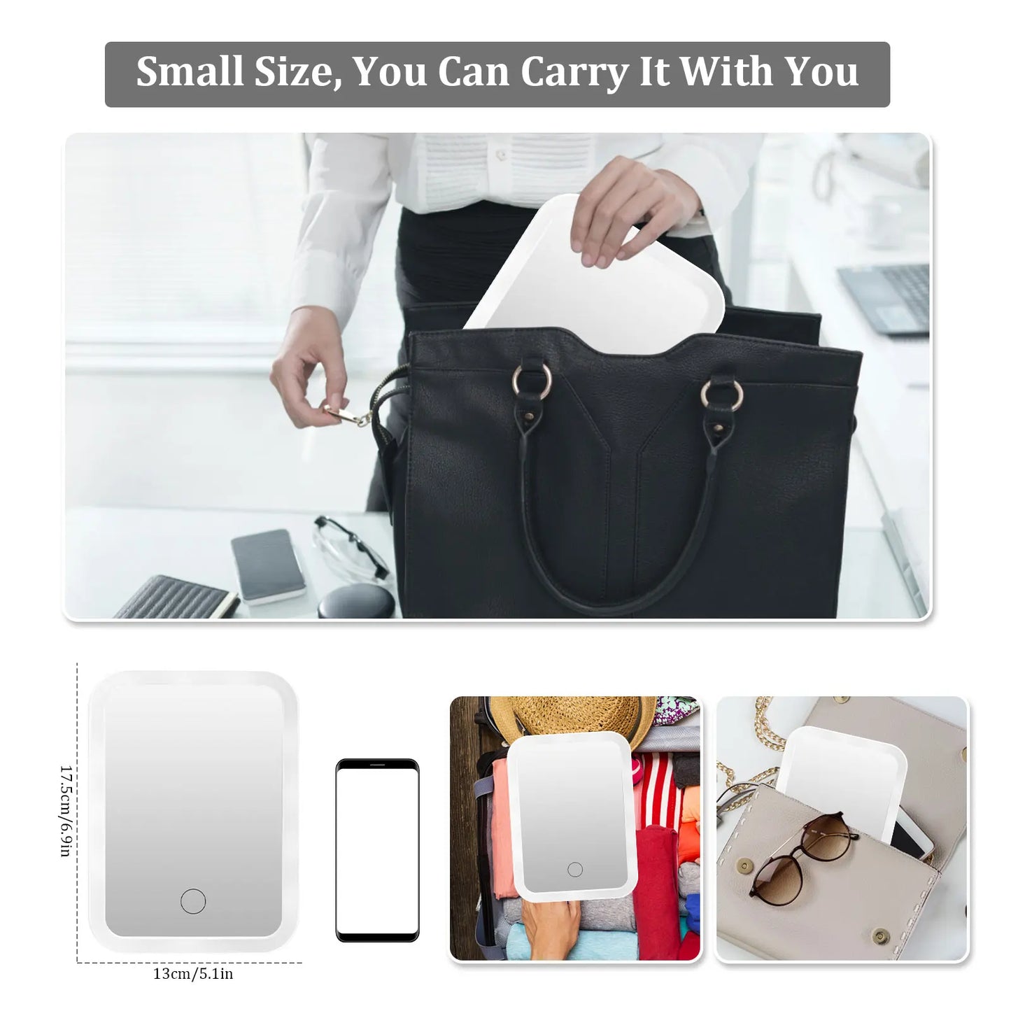 LED Touch Screen Makeup Mirror