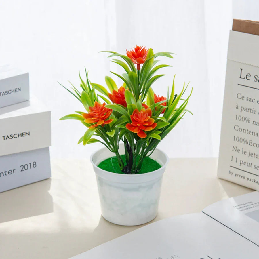 Mini Artificial Flower Bonsai Vase