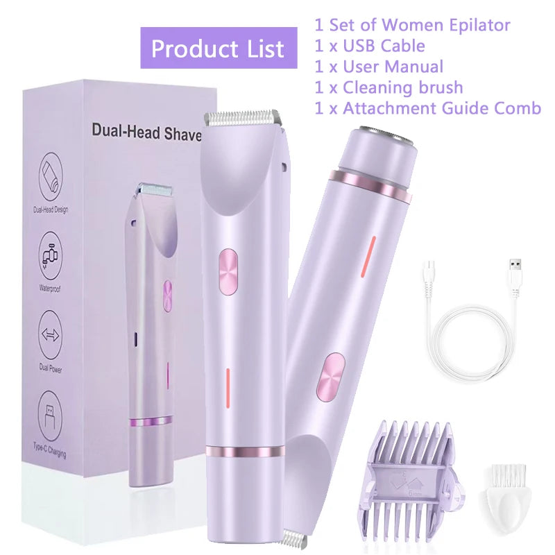 Dual Head Women Hair Removal Shaver