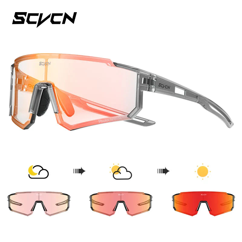 SCVCN new Outdoor Cycling Sunglasses Men MTB Bike Glasses Sports Mountain Climbing fishing Women Bicycle Cycling UV400 Goggles