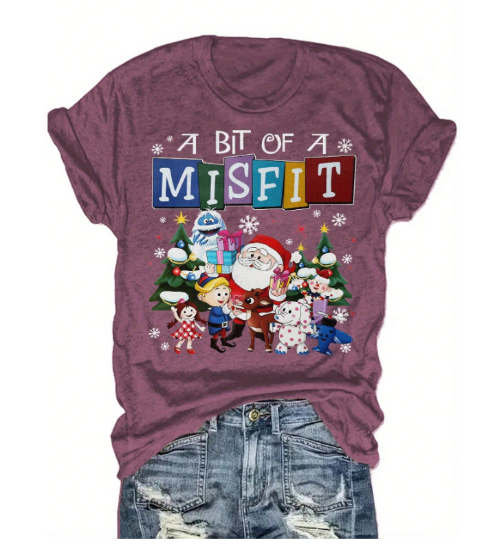 Funny Misfit Snowman Christmas T-Shirt