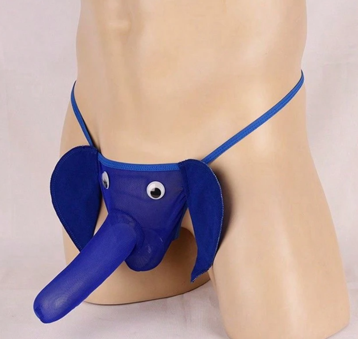 Men's Cartoon Elephant Thong Underwear