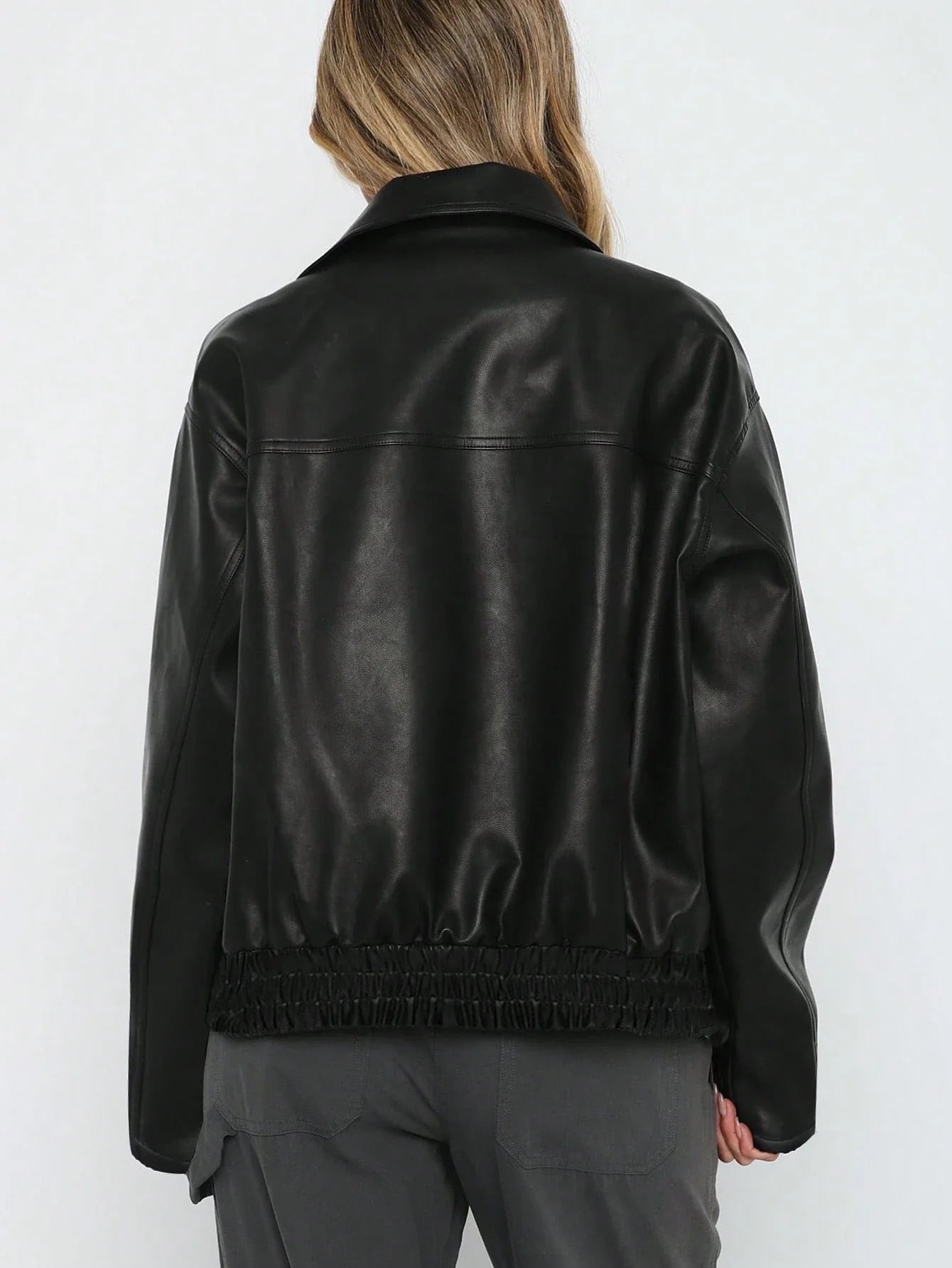 Women’s Casual Black PU Jacket