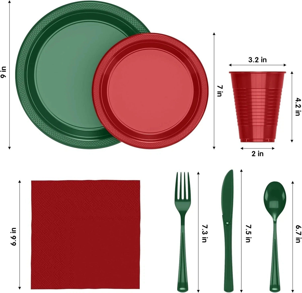 350-Piece Christmas Party Tableware Set