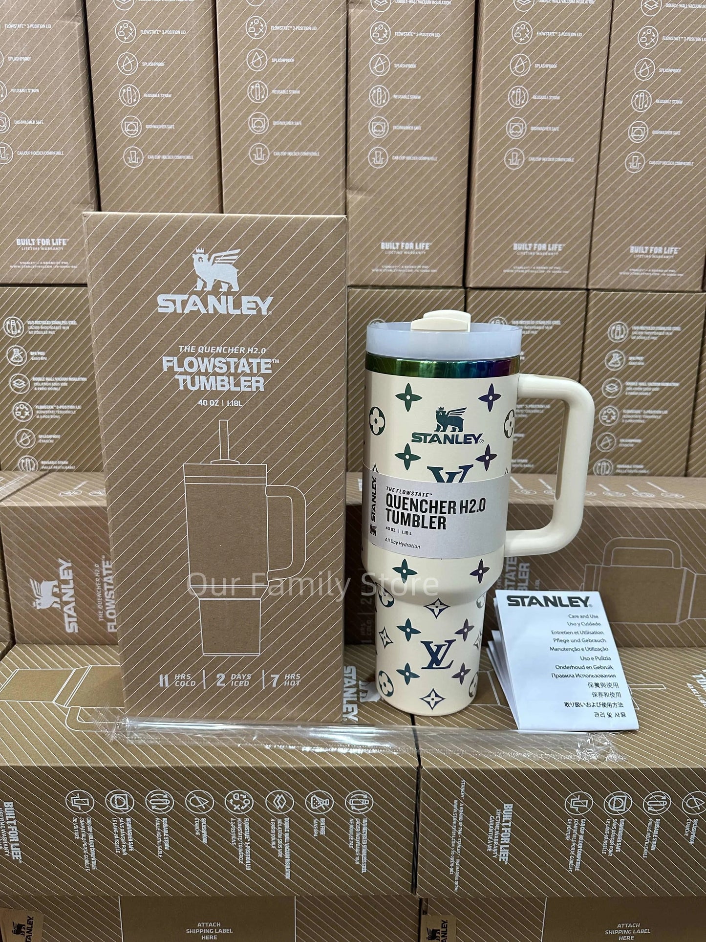 Stanley Quencher Tumbler Co-signed White