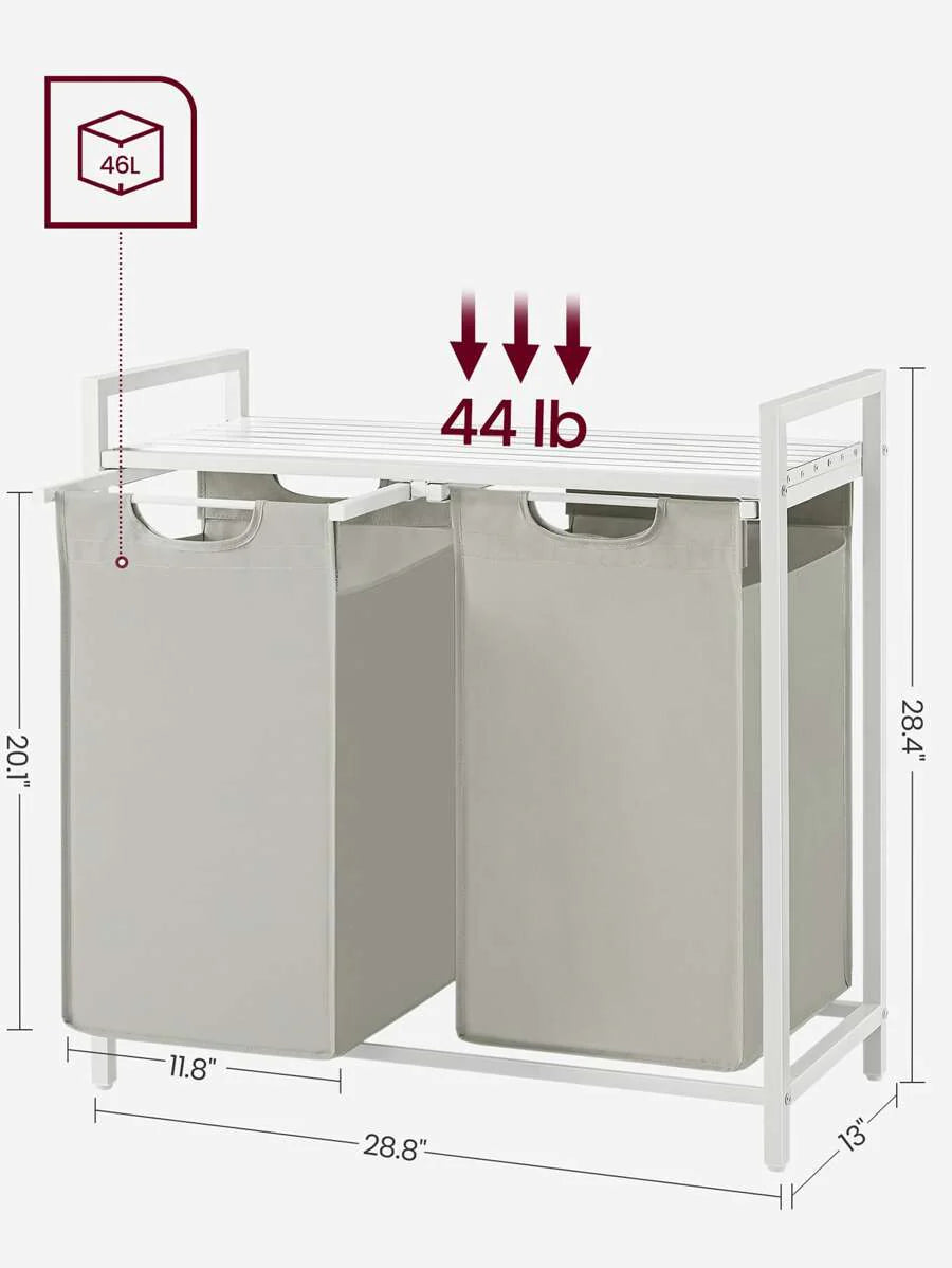 VASAGLE 2-Bag Laundry Hamper