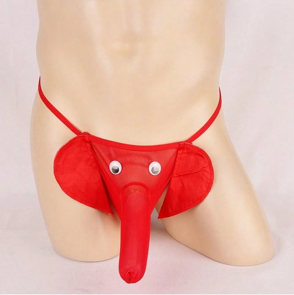 Men's Cartoon Elephant Thong Underwear