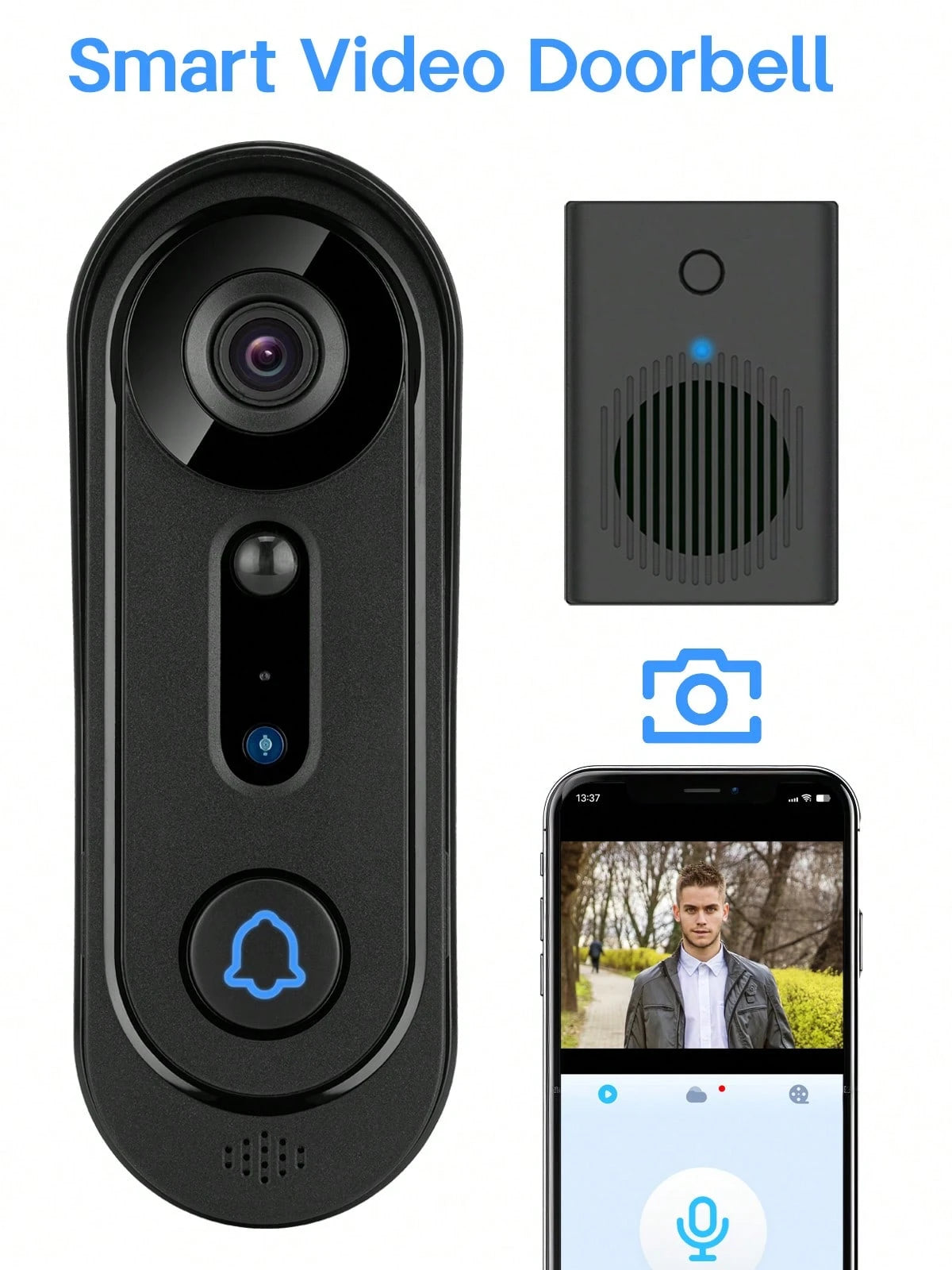 Wireless Smart Video Doorbell Camera