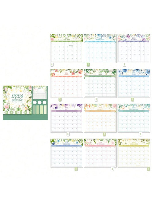 2026 Desktop Calendar With Stickers