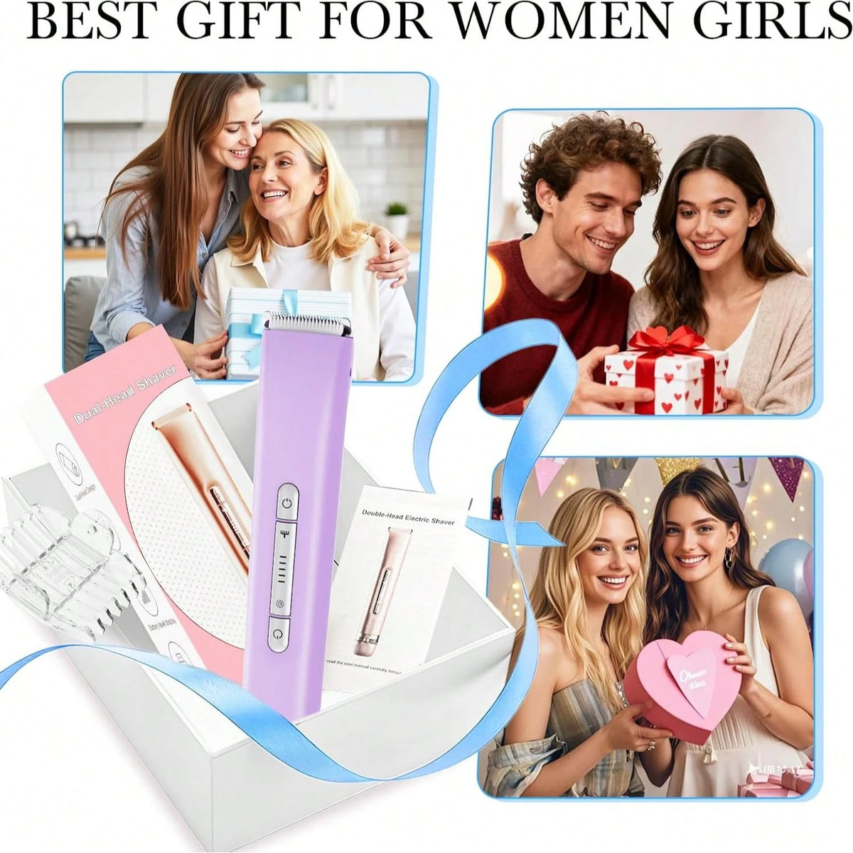 Women 2-In-1 Electric Razor Trimmer