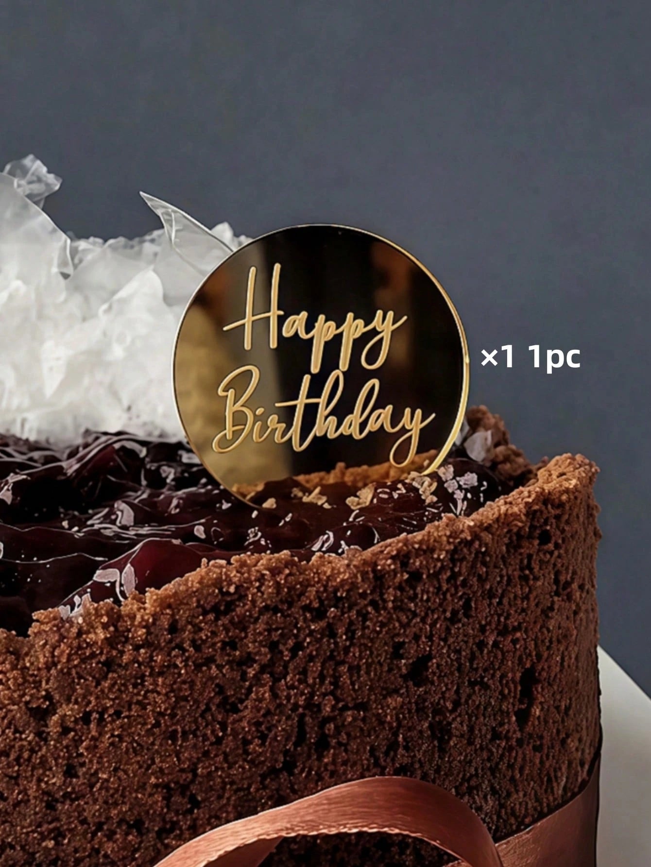 Modern Happy Birthday Cake Toppers