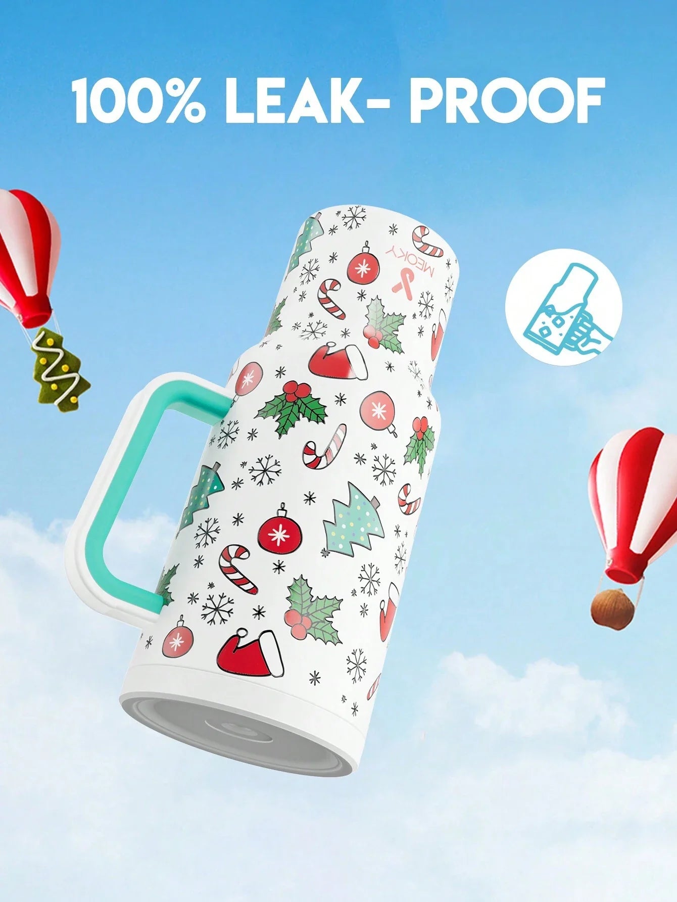 Meoky 40oz Stainless Steel Tumbler