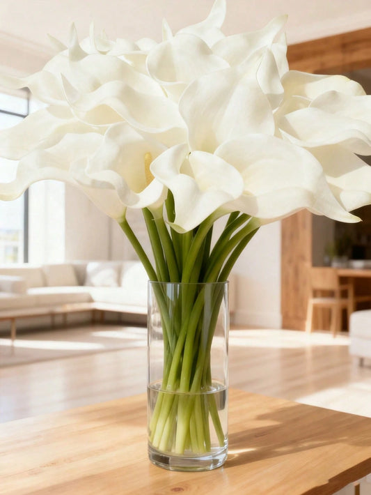 White Silk Calla Lily Flowers