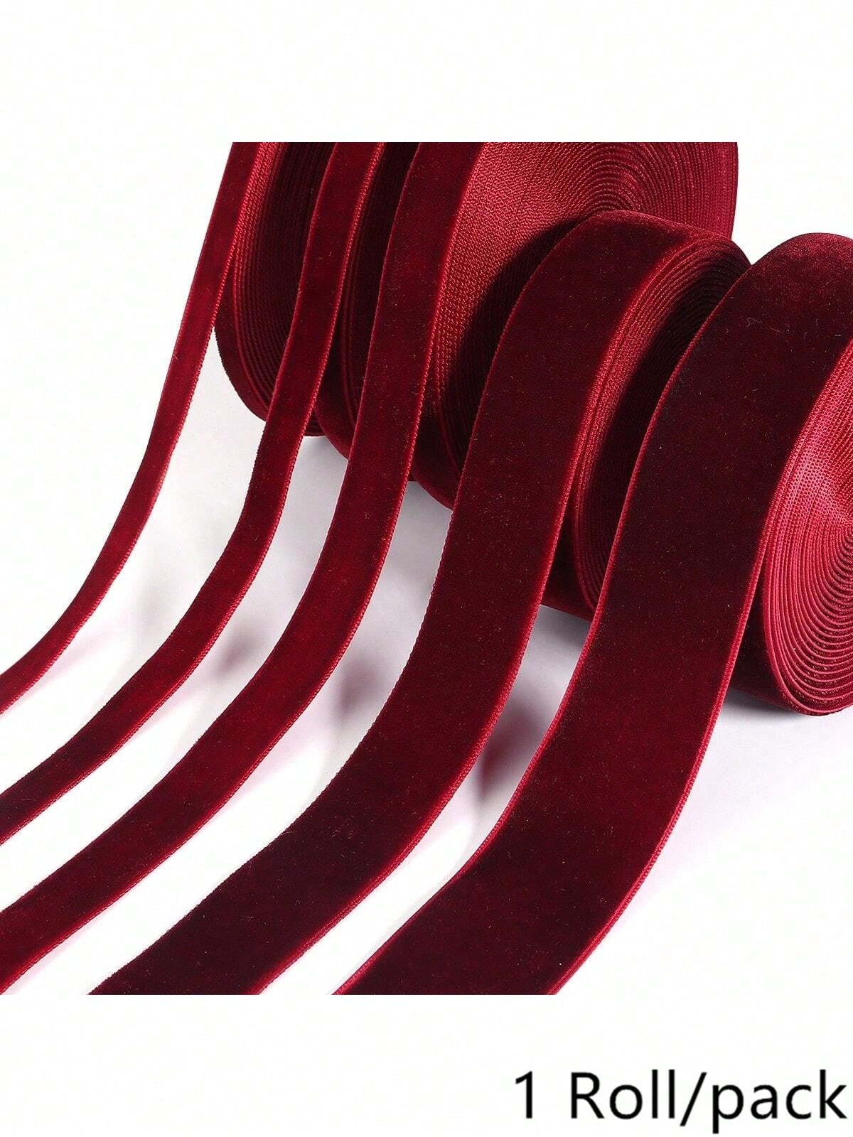 Deep Red Velvet Christmas Ribbon