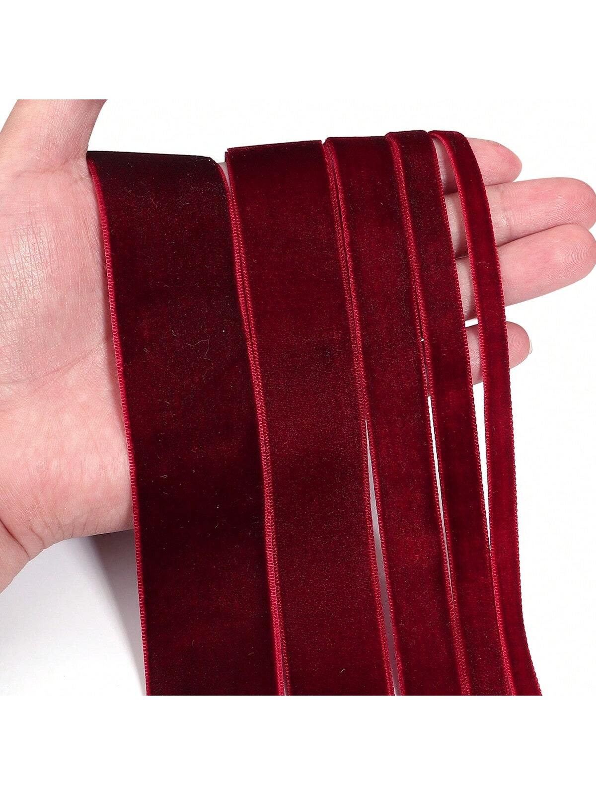 Deep Red Velvet Christmas Ribbon