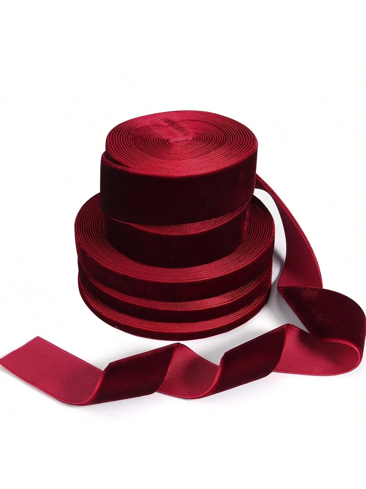 Deep Red Velvet Christmas Ribbon