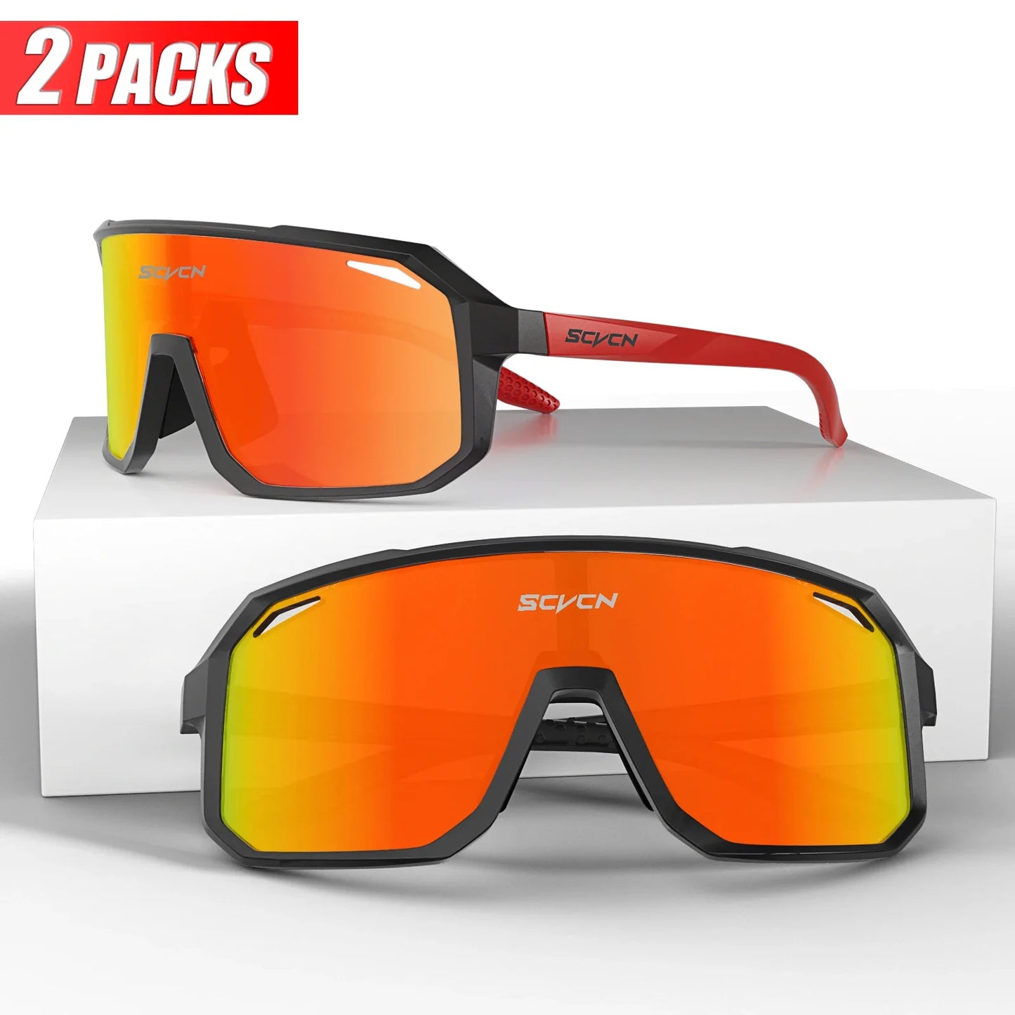 SCVCN Sports Men UV400 Sunglasses Cycling Glasses Runing Cycl Camp Bike Eyewear MTB Outdoor Goggles Bicycle Women Hunting