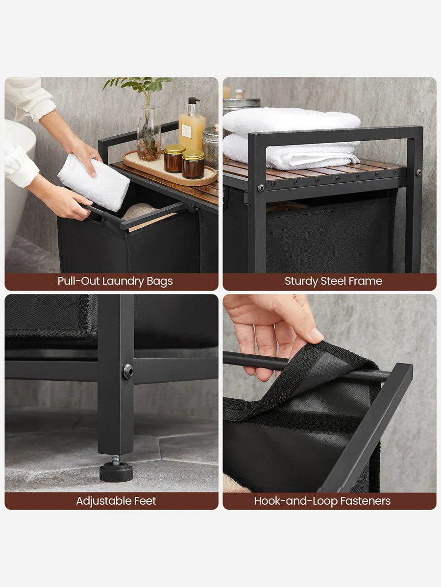 VASAGLE 2-Bag Laundry Hamper