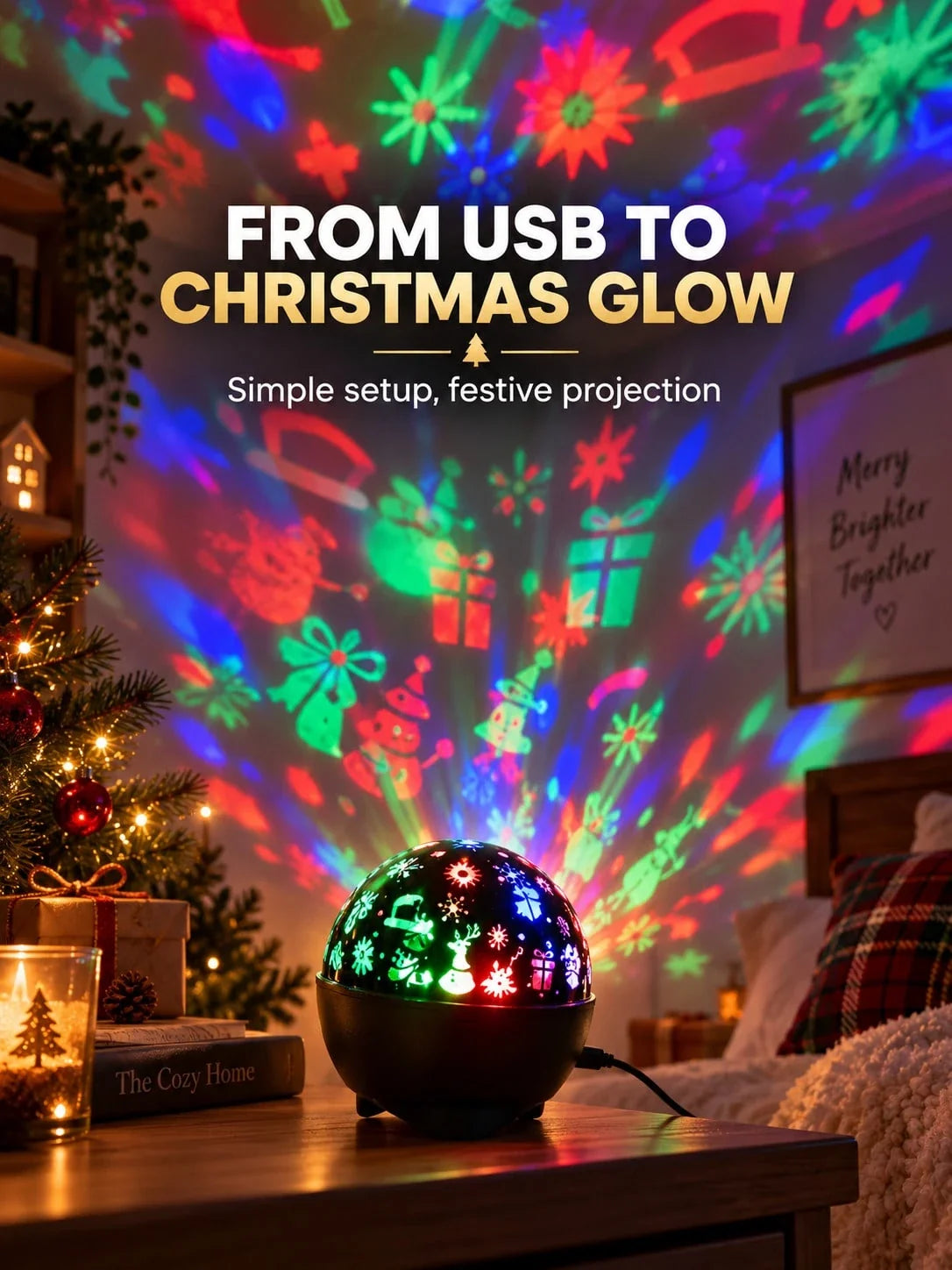 RGB Christmas Projector Light Decoration