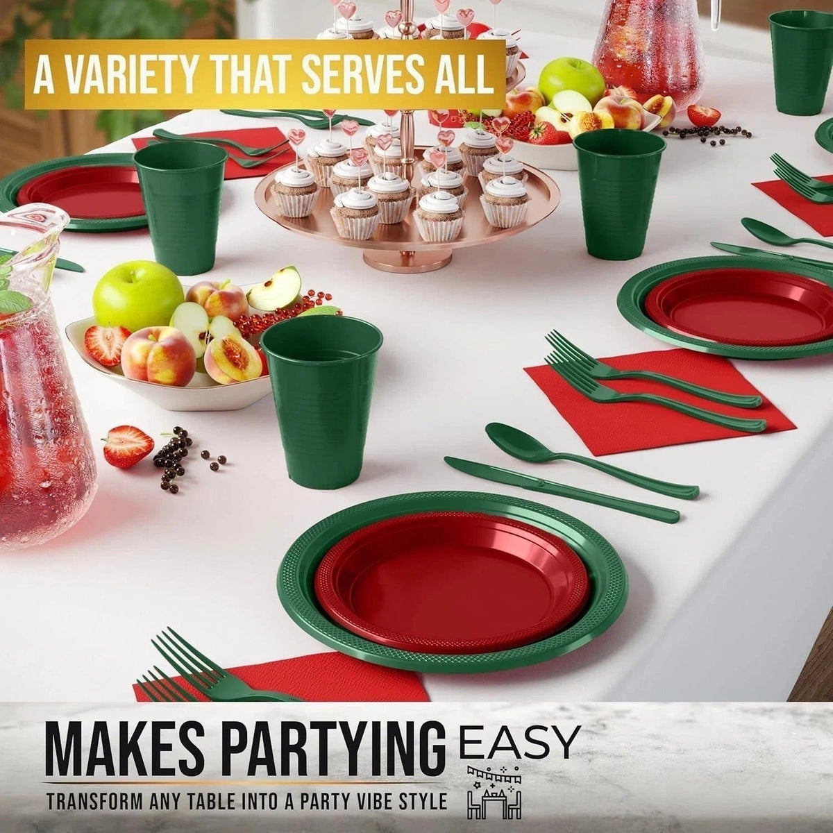 350-Piece Christmas Party Tableware Set