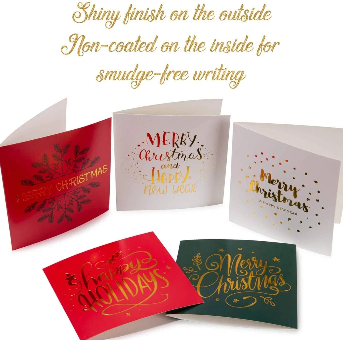 Christmas Greeting Cards Gold Foil