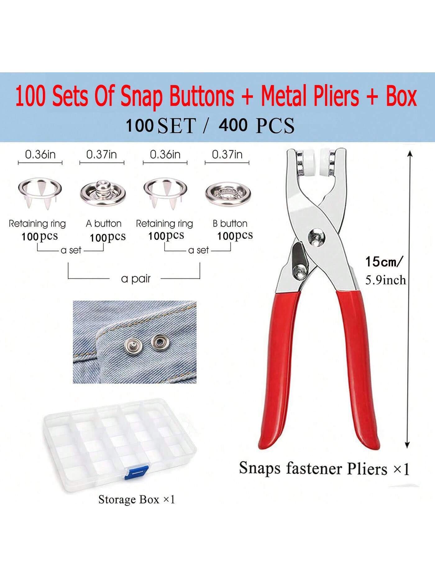 Metal Snap Fastener Pliers Kit