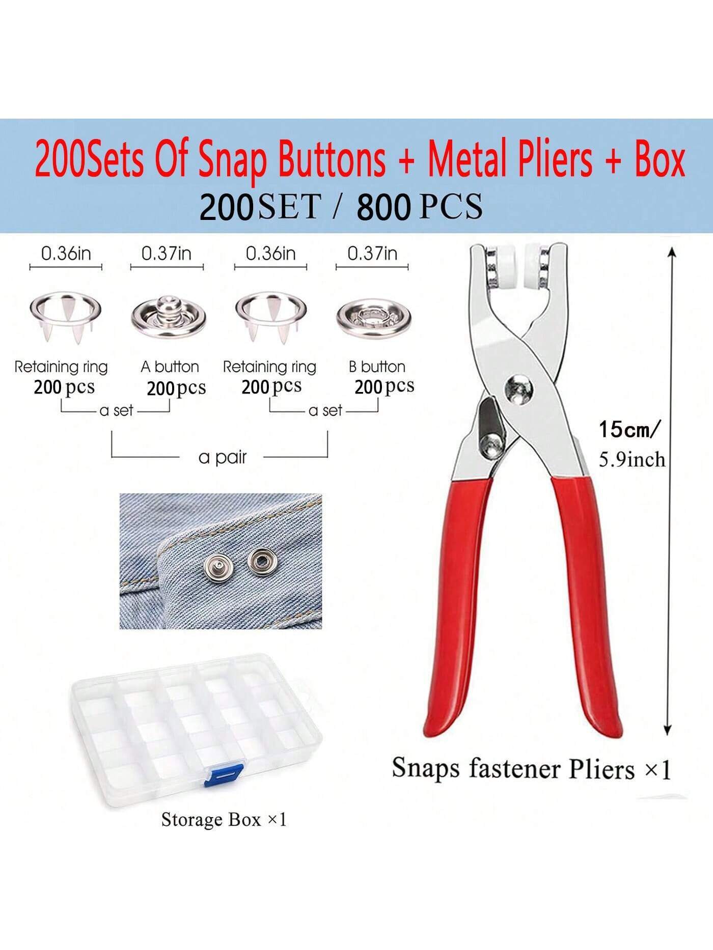 Metal Snap Fastener Pliers Kit