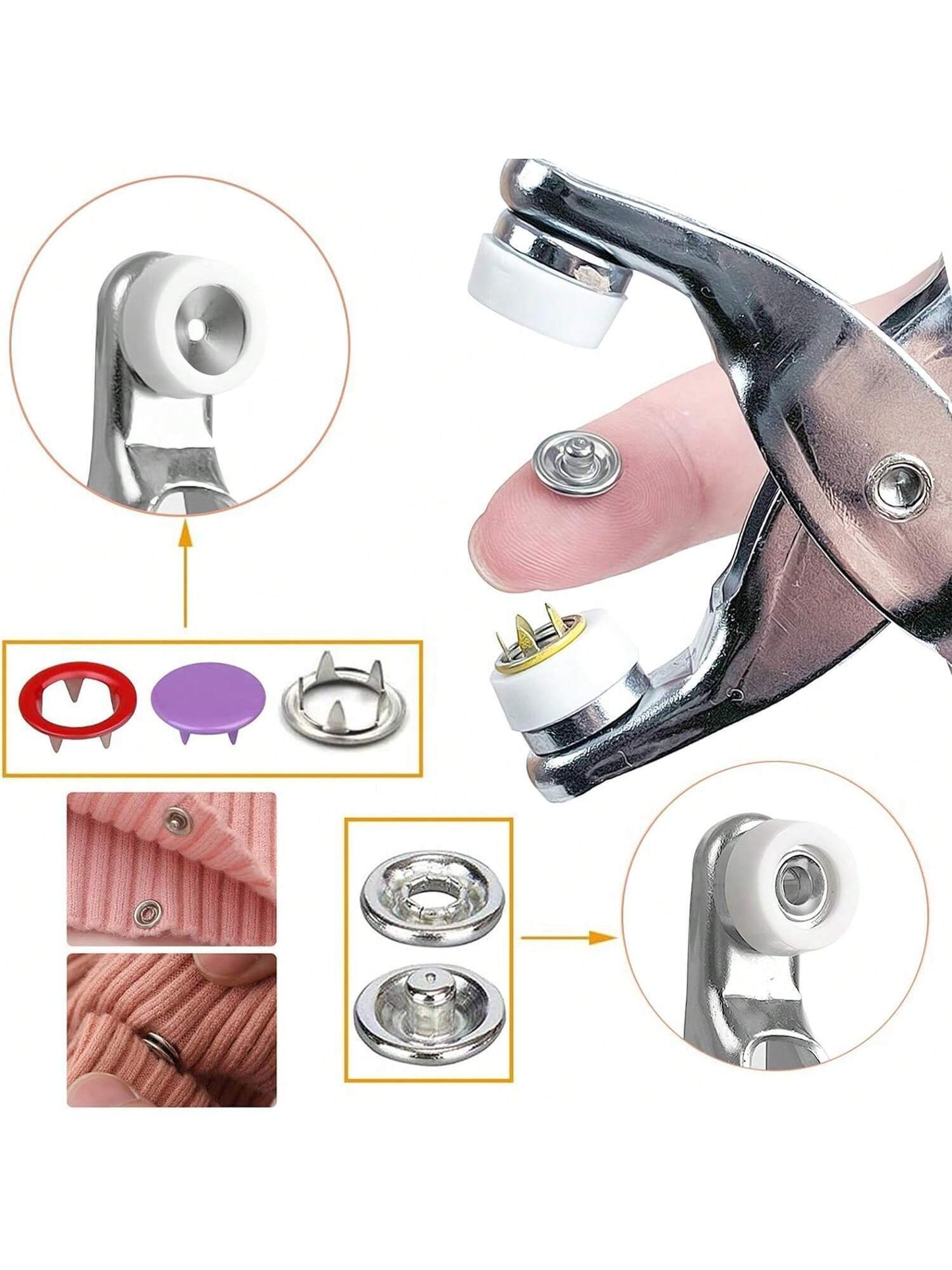 Metal Snap Fastener Pliers Kit