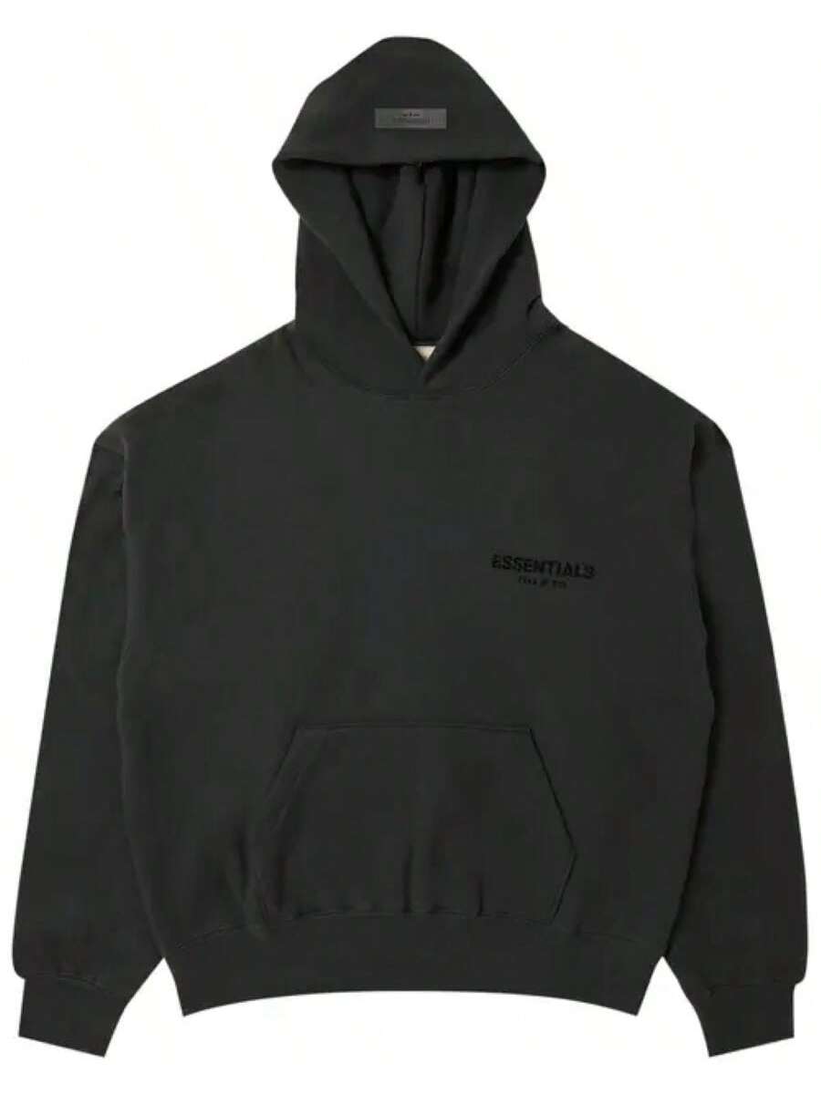 Essentials Black Stretch Limo Hoodie
