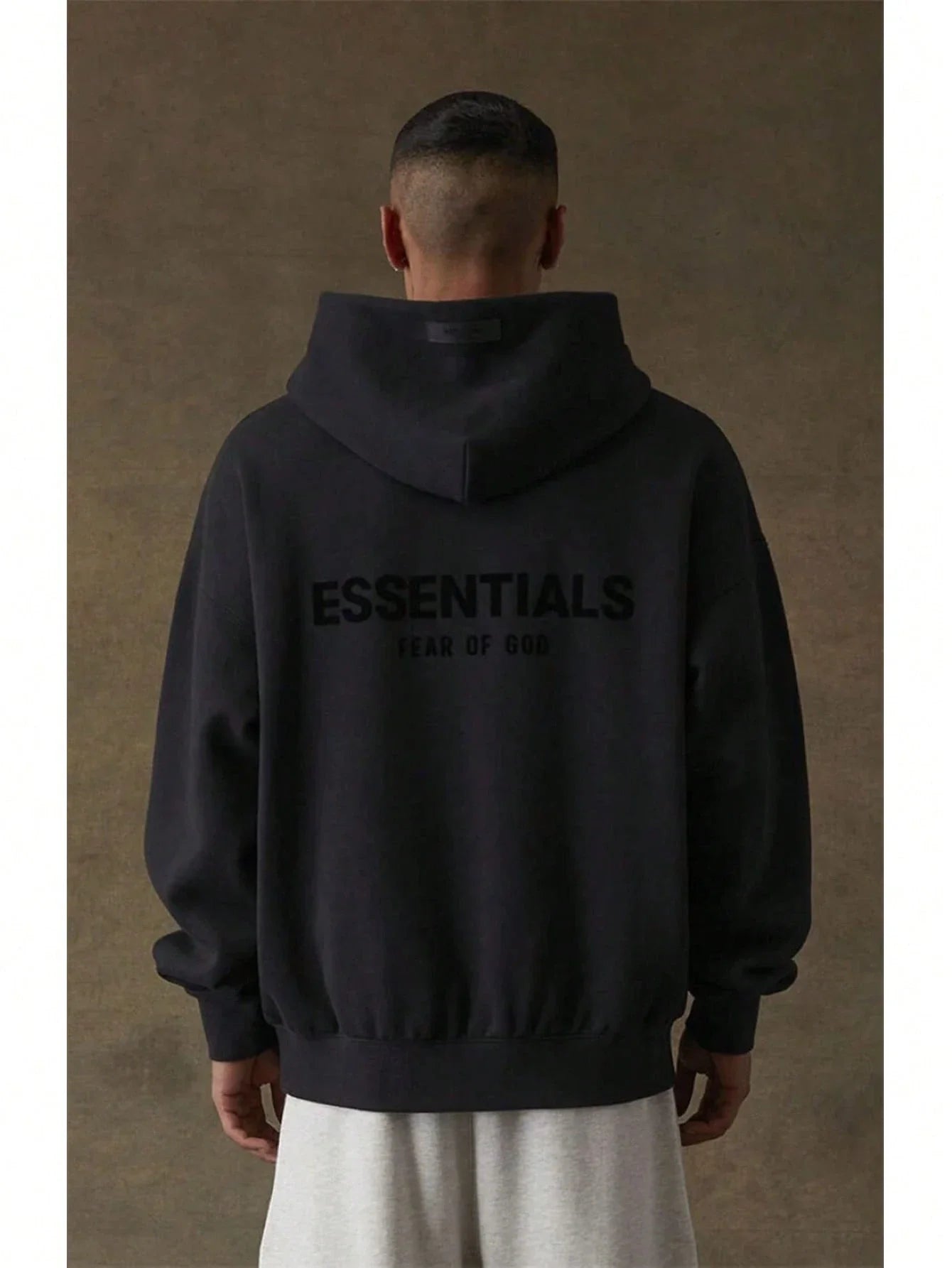 Essentials Black Stretch Limo Hoodie