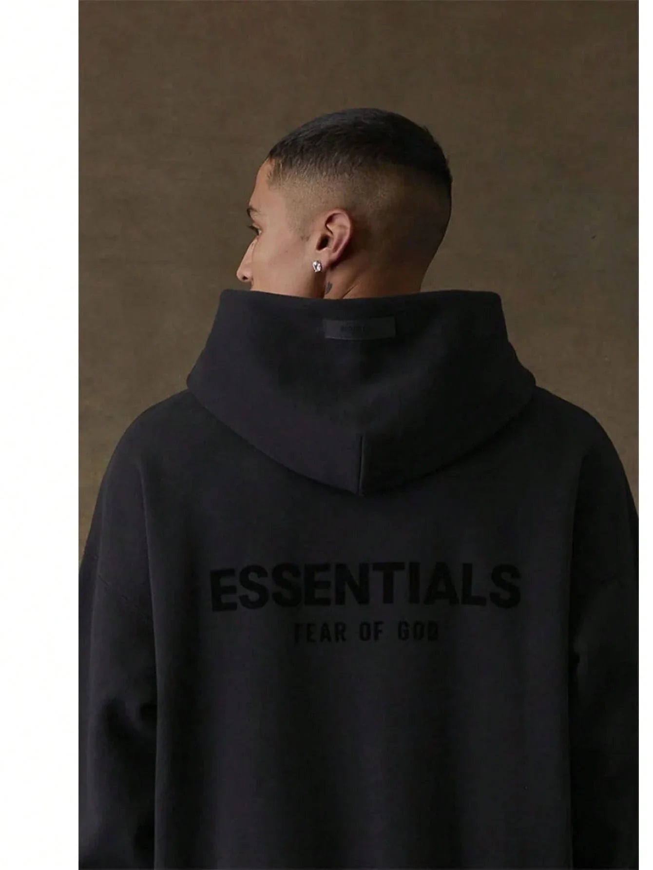Essentials Black Stretch Limo Hoodie
