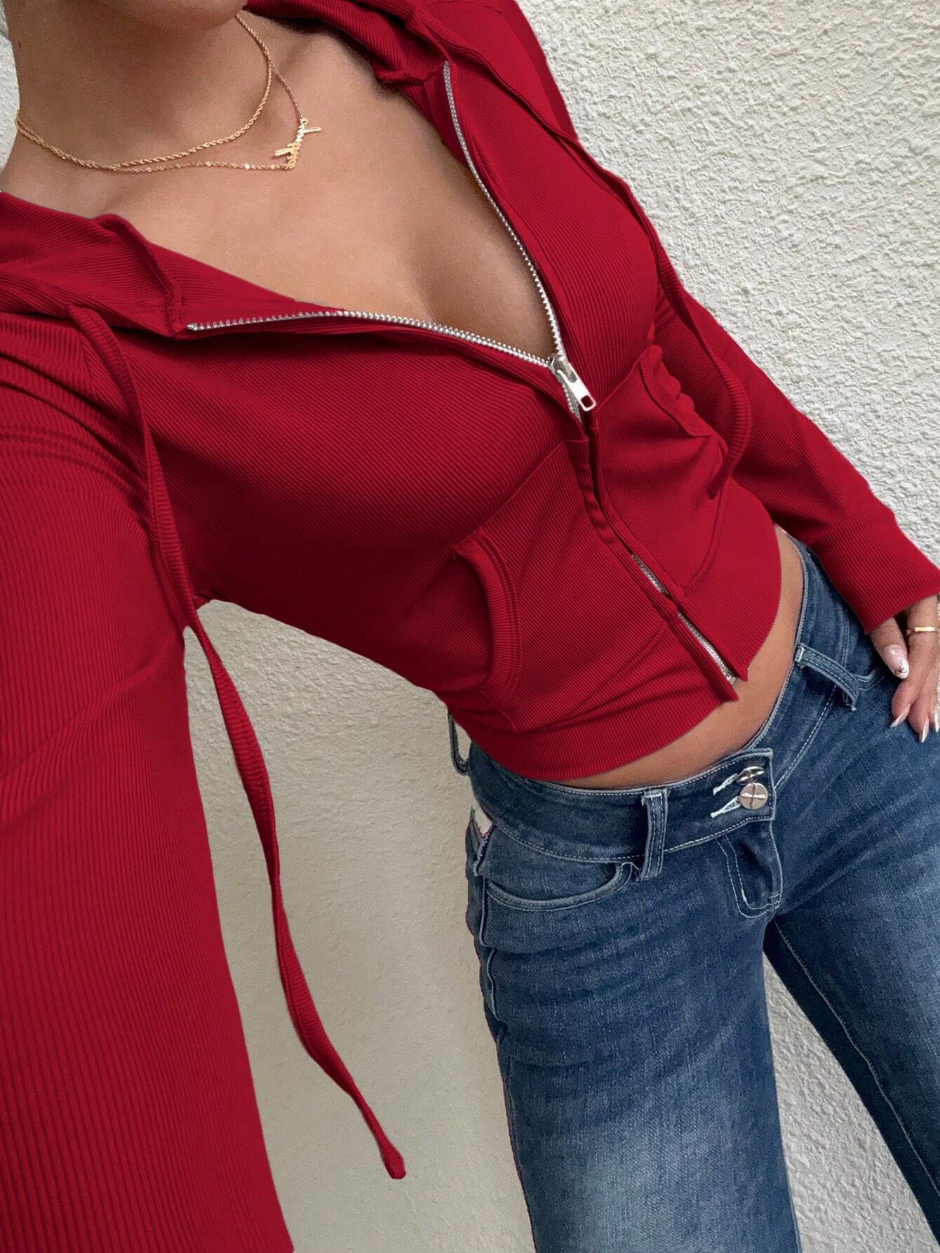 INAWLY Women's Casual Hooded Jacket