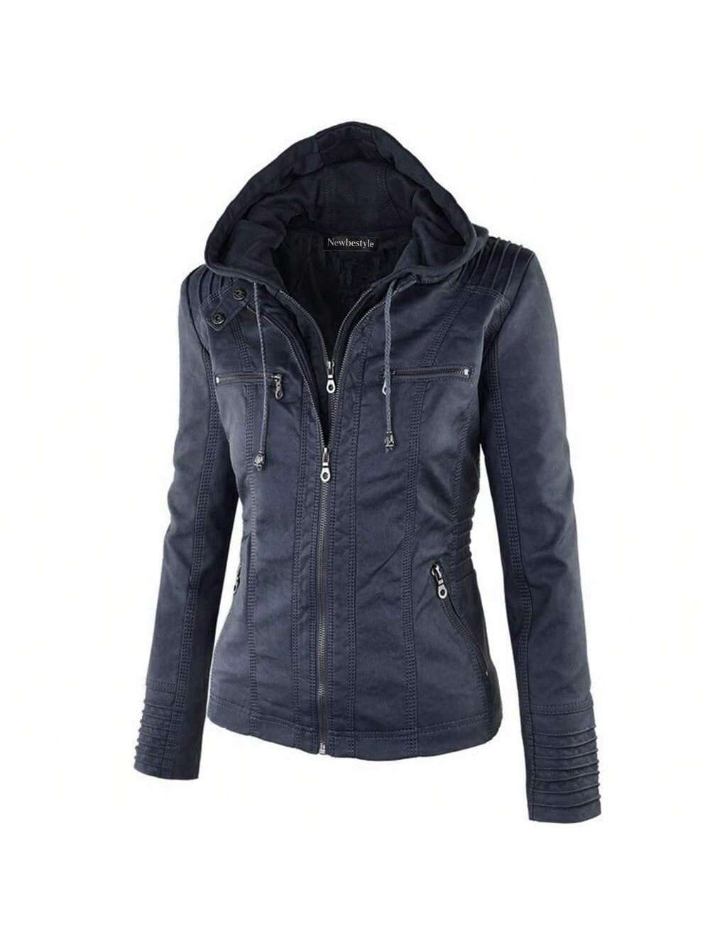 Women's Newbestyle Faux Leather Moto Jacket