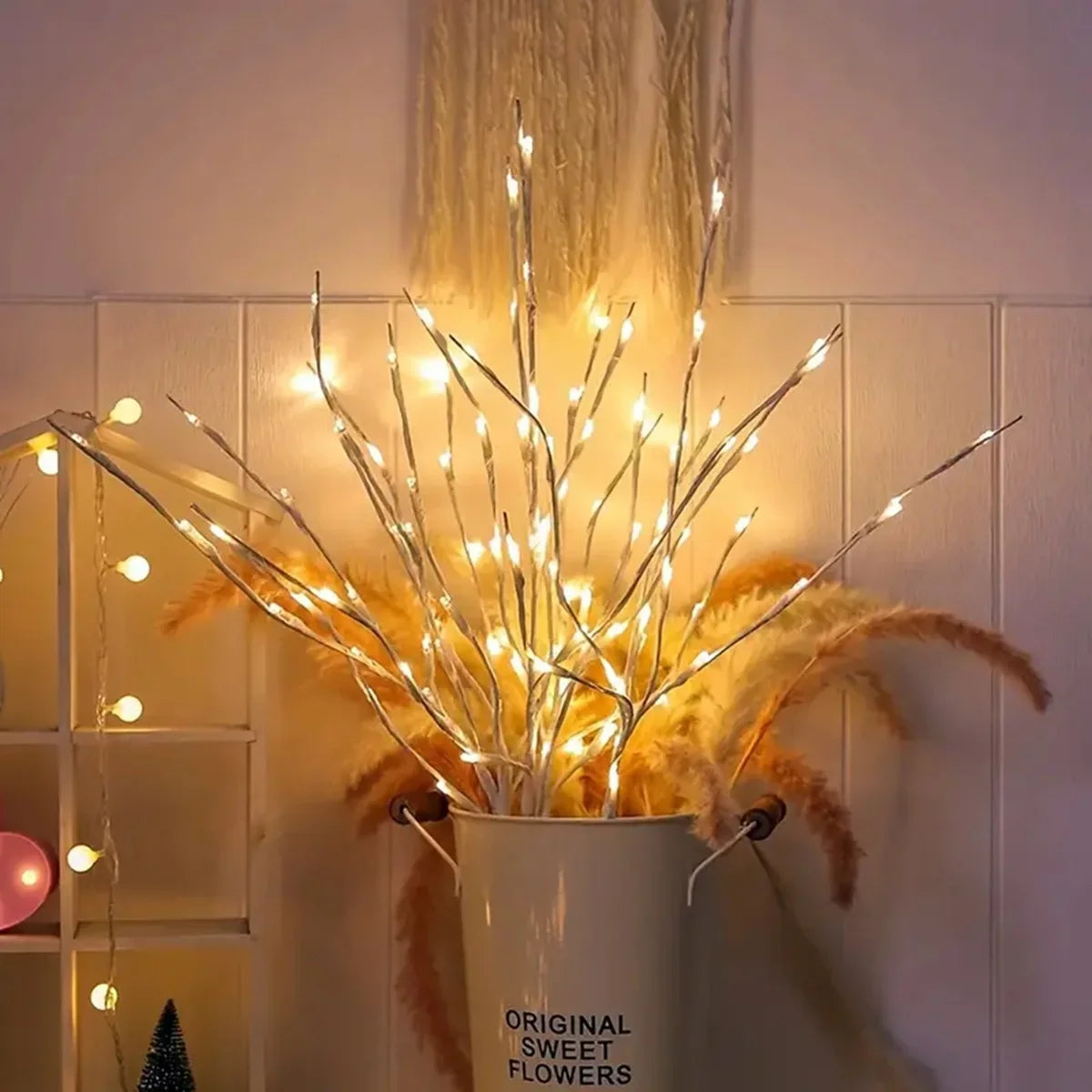 White Birch Branch LED Fairy Lights