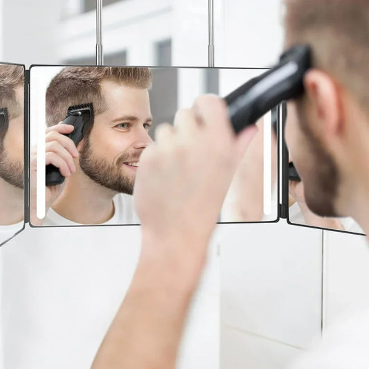 LED 3-Way Self Haircut Mirror