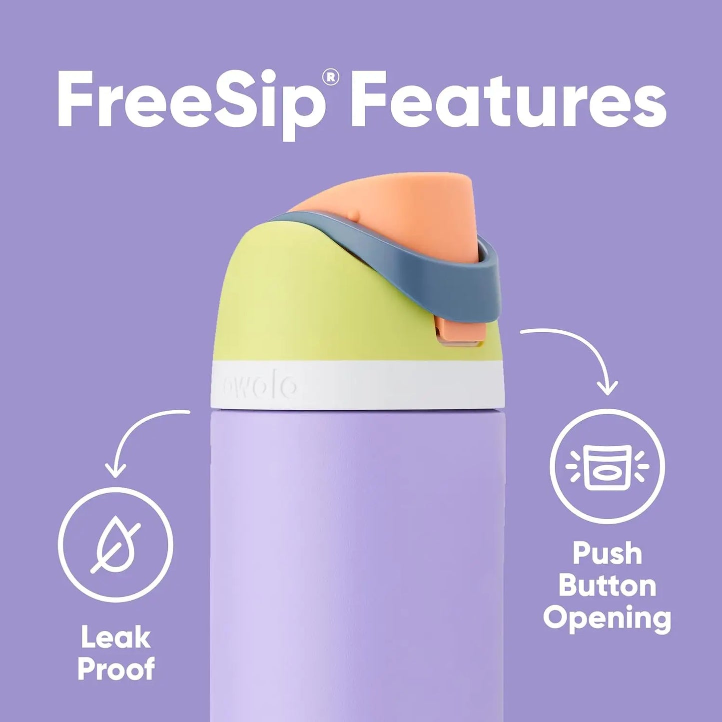 Owala FreeSip Purple Water Bottle