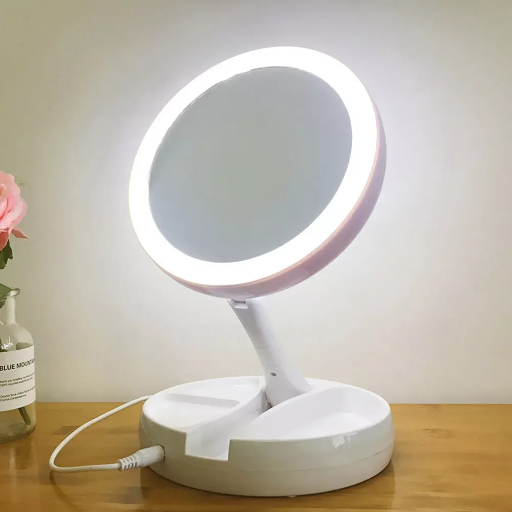 10X LED Dual-Sided Makeup Mirror