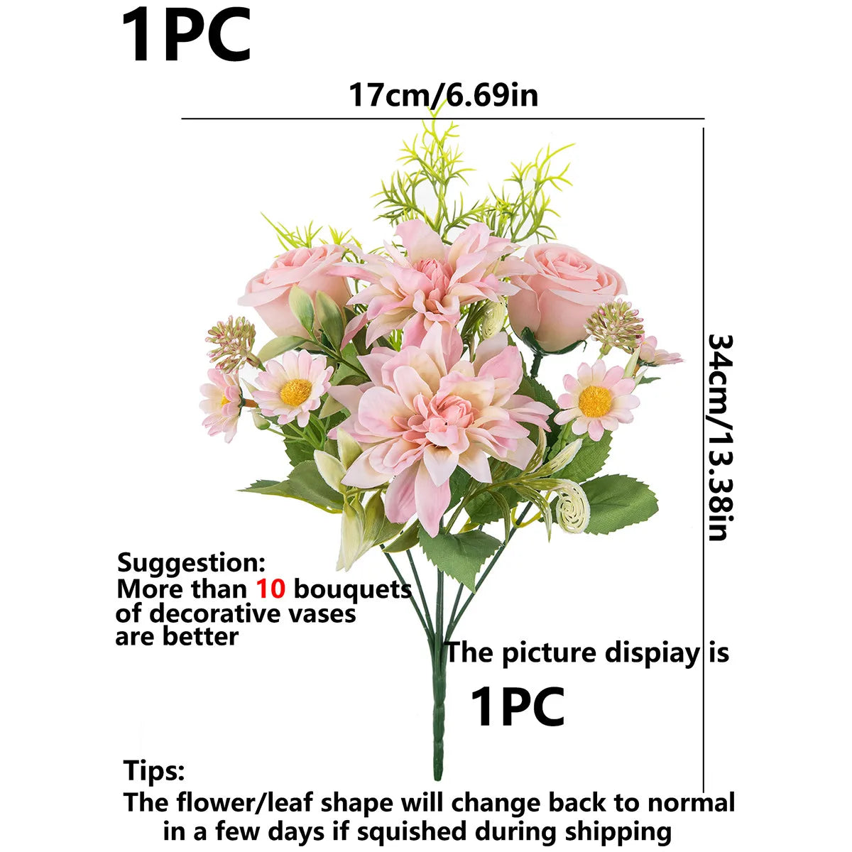 Silk Dahlia Rose Floral Decoration