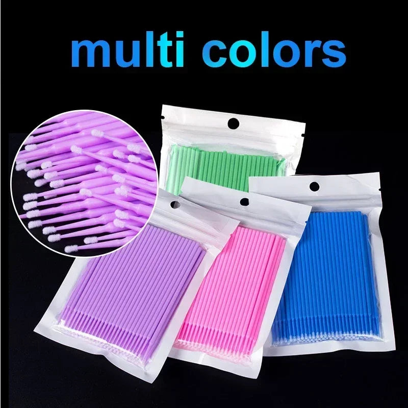 100PCS Eyelash Cleaning Microbrushes