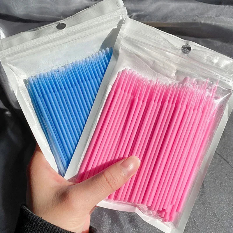 100PCS Eyelash Cleaning Microbrushes