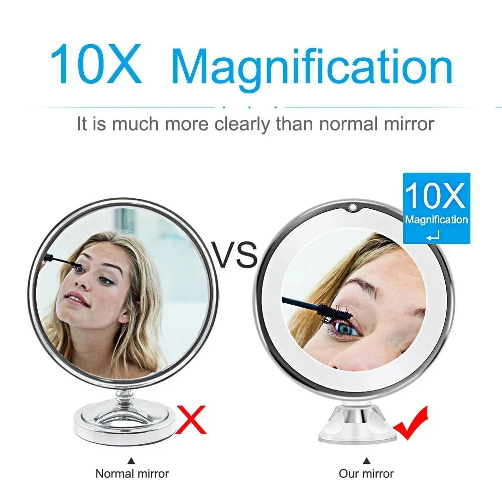10X LED Touch Vanity Mirror