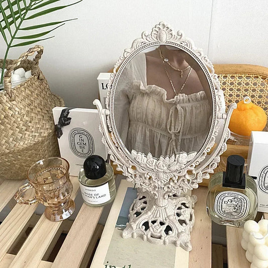 Vintage Oval Rotating Vanity Mirror