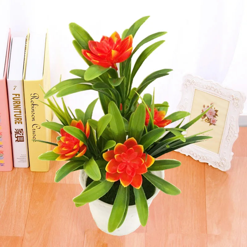 Artificial Lotus Potted Plant Decor