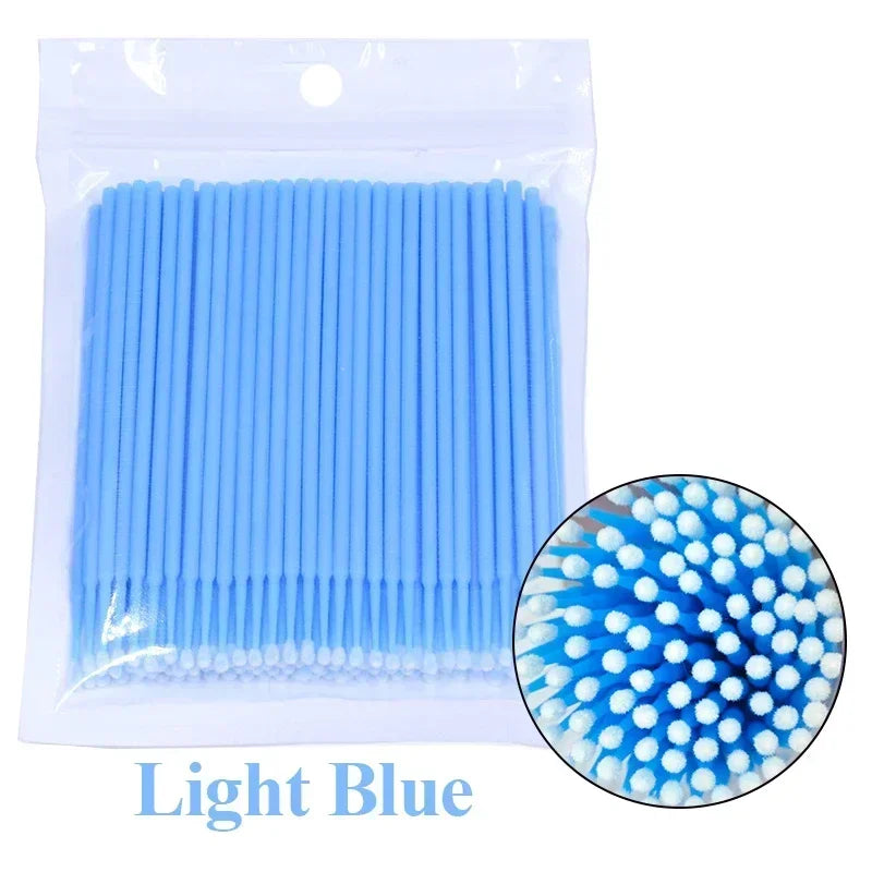 100PCS Eyelash Cleaning Microbrushes
