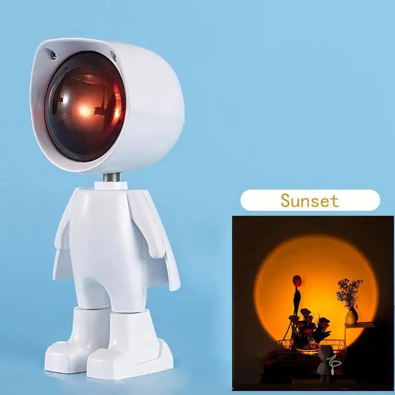 360° Rotating LED Sunset Astronaut Light