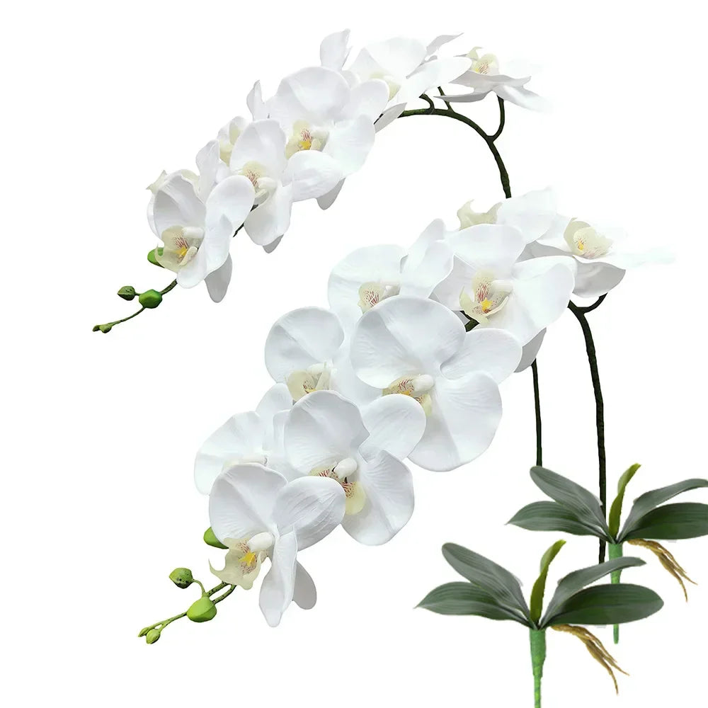 Faux Orchid Flower Branch Decor