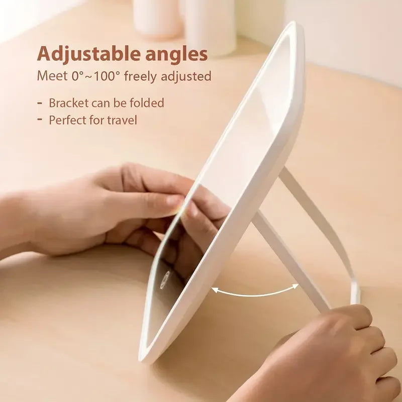 LED Desktop Folding Makeup Mirror