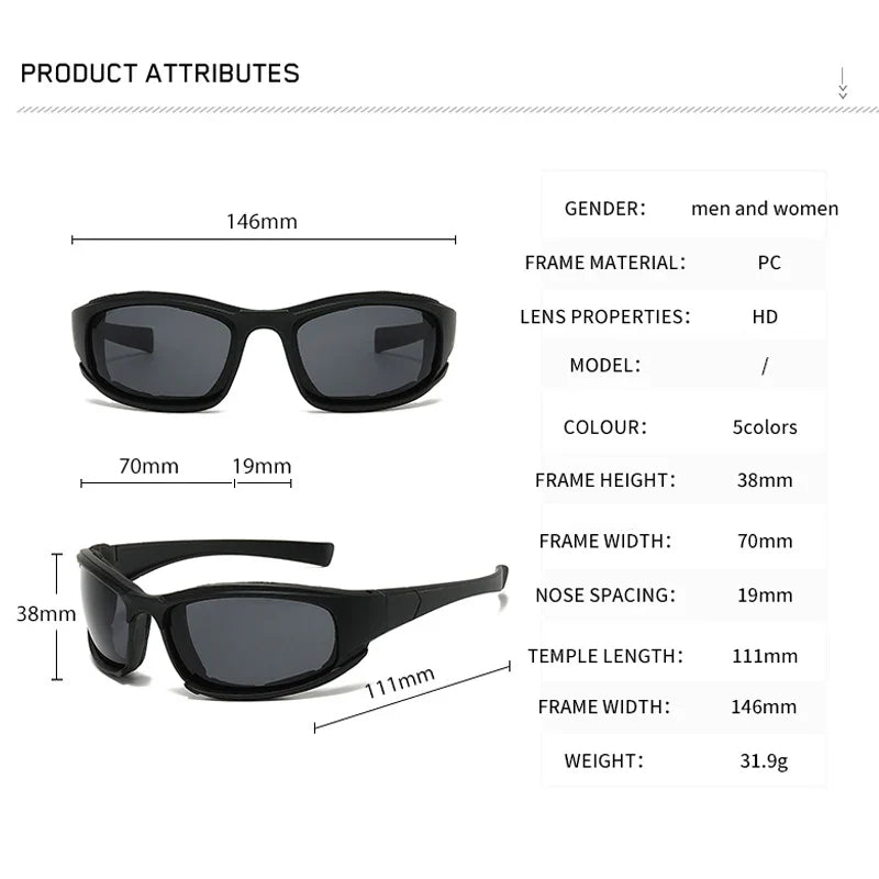 Black Silver UV Cycling Sunglasses