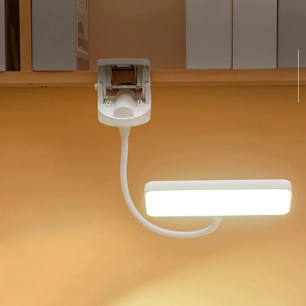 LED Reading Light Bendable Touch Lamp USB Charging Clip On Reading Lamp Multi-Function Small Night Lights for Bedroom Dormitory